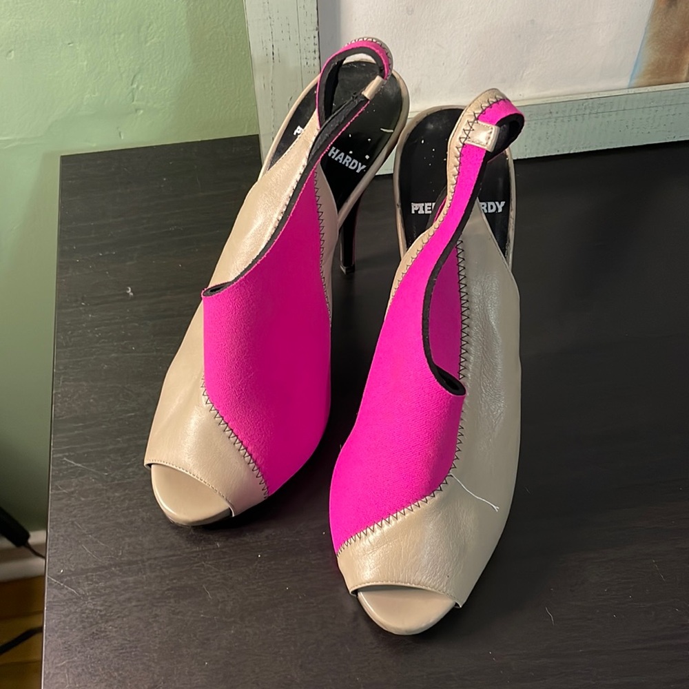 Pierre Hardy got pink and beige sling backs